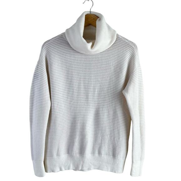 Club Monaco Links Funnel Neck Wool Sweater in Cream,‎ Size Small - Picture 1 of 10
